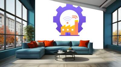 Digitalization vector Gradient Icon Design illustration. Digitalization and Industry Symbol on White background EPS 10 File Wall mural